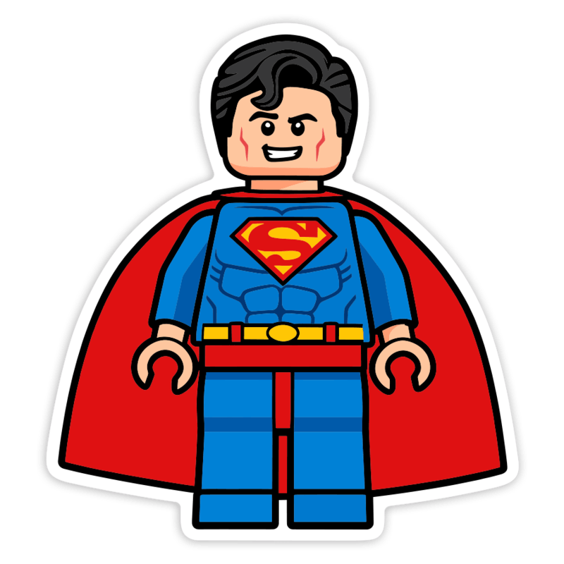 Car & Motorbike Stickers: Lego DC Superman