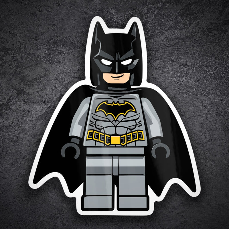 Car & Motorbike Stickers: Lego DC Batman Grey Suit
