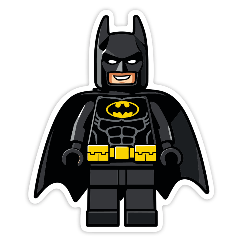 Car & Motorbike Stickers: Lego DC Batman Black Suit