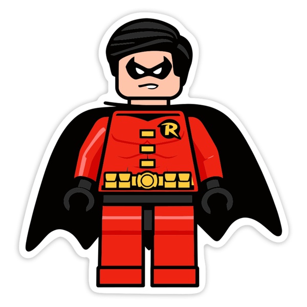 Car & Motorbike Stickers: Lego DC Red Robin