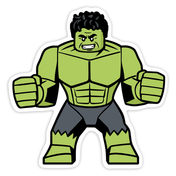 Car & Motorbike Stickers: Lego Marvel Big Hulk