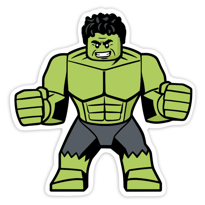 Car & Motorbike Stickers: Lego Marvel Big Hulk