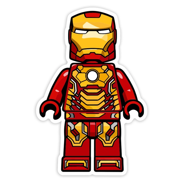 Car & Motorbike Stickers: Lego Marvel Iron Man