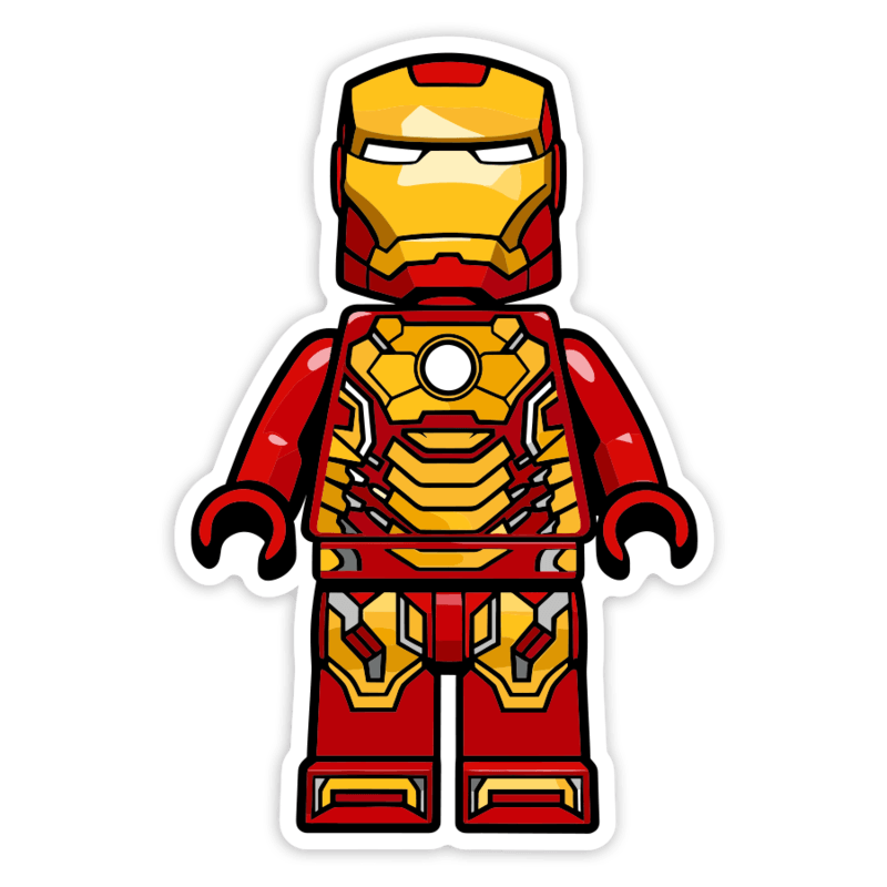 Car & Motorbike Stickers: Lego Marvel Iron Man