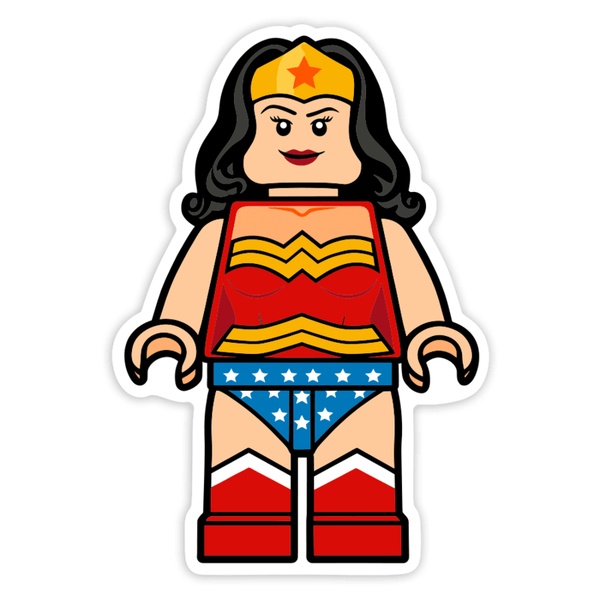 Car & Motorbike Stickers: Lego DC Classic Wonder Woman