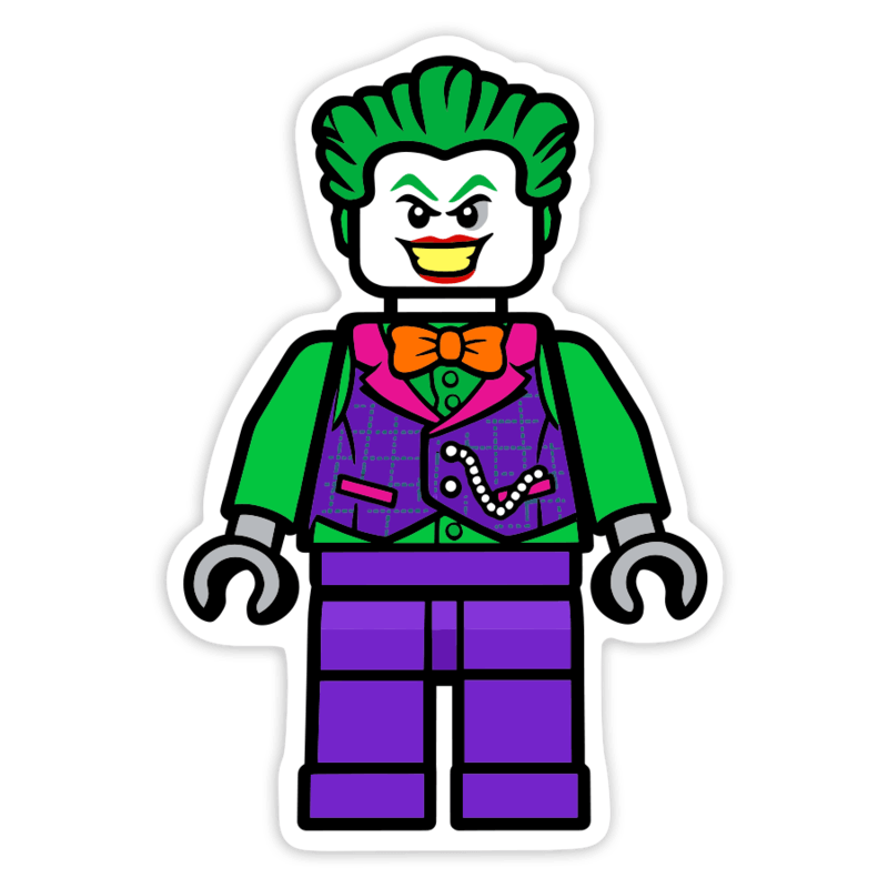 Car & Motorbike Stickers: Lego DC Modern Joker