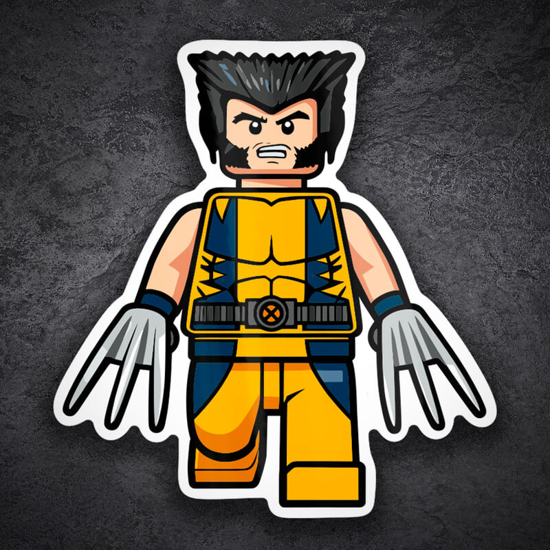 Car & Motorbike Stickers: Lego Marvel Wolverine