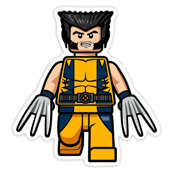 Car & Motorbike Stickers: Lego Marvel Wolverine