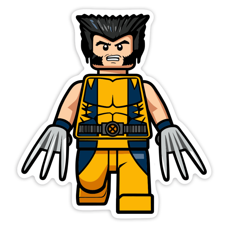 Car & Motorbike Stickers: Lego Marvel Wolverine