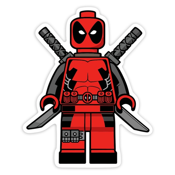 Car & Motorbike Stickers: Lego Marvel Deadpool