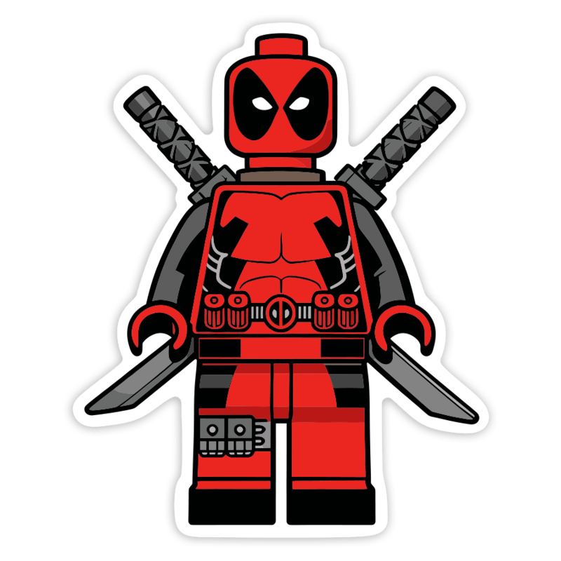 Car & Motorbike Stickers: Lego Marvel Deadpool