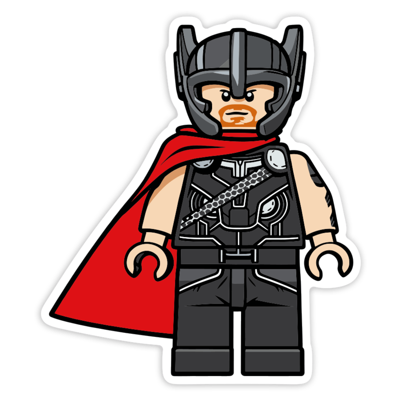 Car & Motorbike Stickers: Lego Marvel Thor