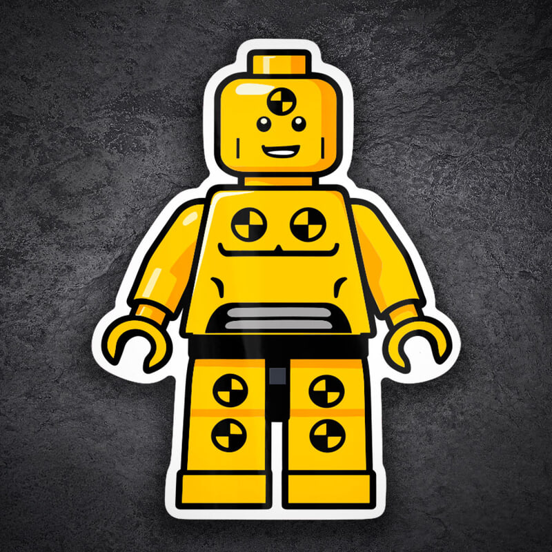 Car & Motorbike Stickers: Lego Crash Test Dummy