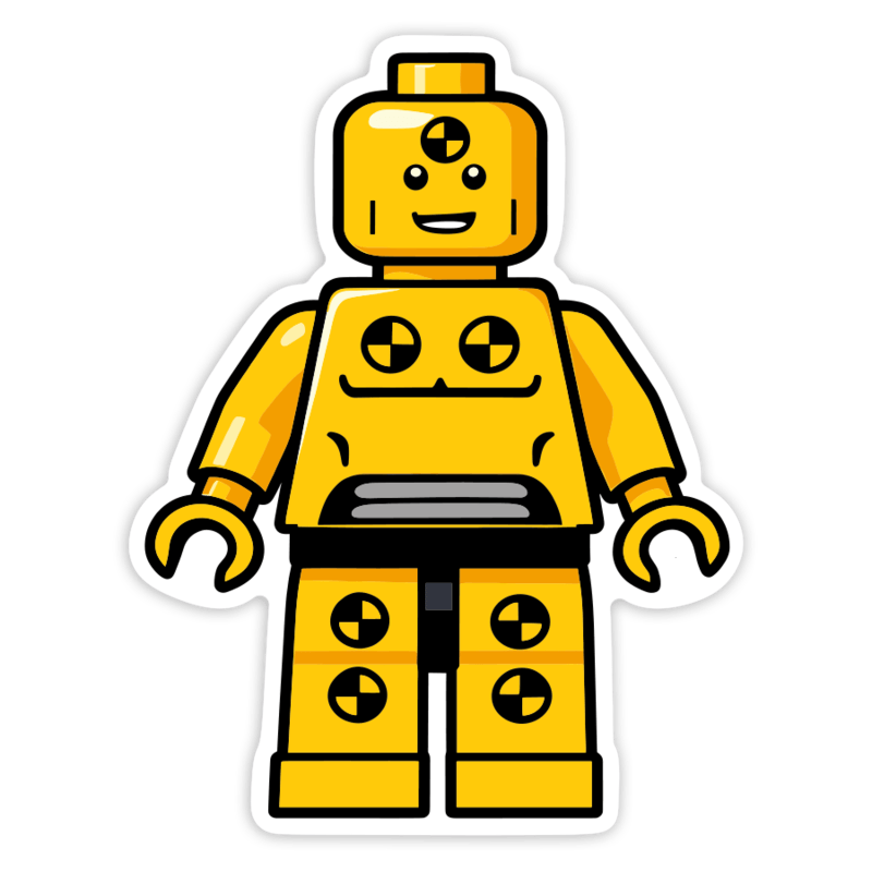 Car & Motorbike Stickers: Lego Crash Test Dummy