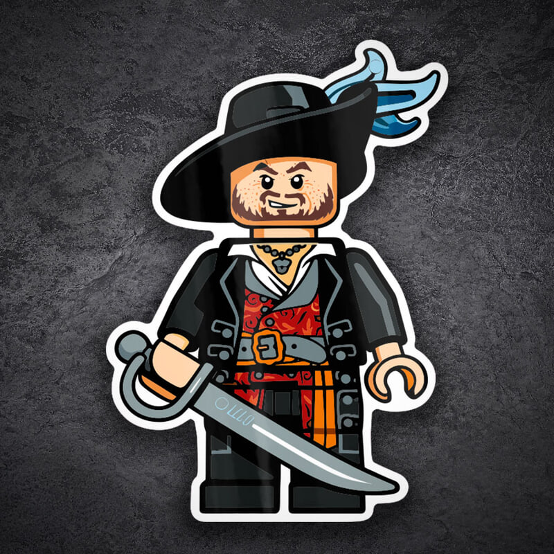 Car & Motorbike Stickers: Lego Musketeer Corsair