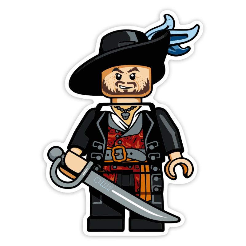 Car & Motorbike Stickers: Lego Musketeer Corsair