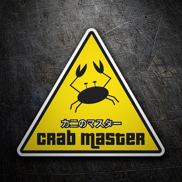 Car & Motorbike Stickers: Crab Master with Crab and Chinese Letters