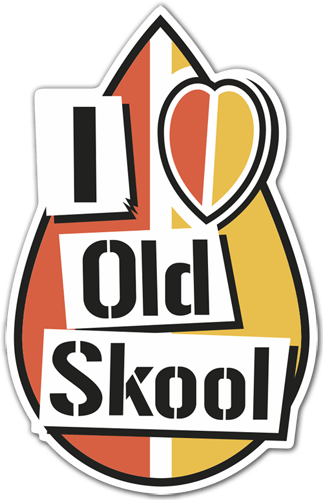 Car & Motorbike Stickers: JDM I Love Old Skool