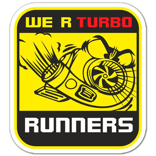 Car & Motorbike Stickers: We are Turbo Runners