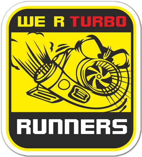 Car & Motorbike Stickers: We are Turbo Runners