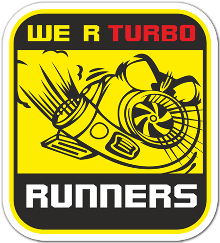 Car & Motorbike Stickers: We R Turbo Runners