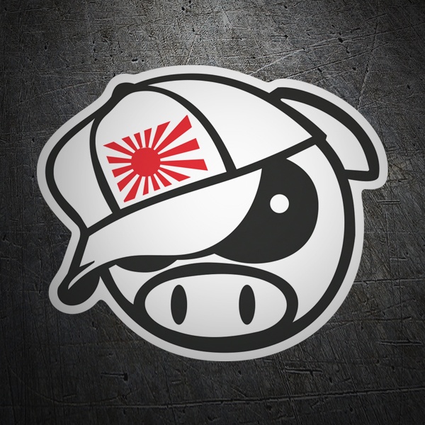 Car & Motorbike Stickers: JDM Rising Sun Pig Sticker
