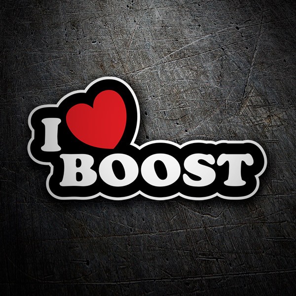 Car & Motorbike Stickers: I love Boost