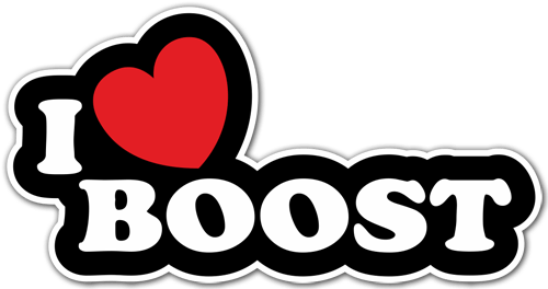 Car & Motorbike Stickers: Love Boost with Heart