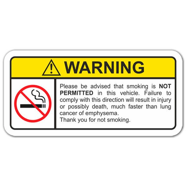 Car & Motorbike Stickers: No Smoking in This Car