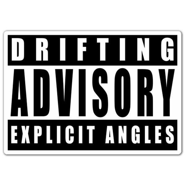 Car & Motorbike Stickers: Drifting Advisory Explicit Angles