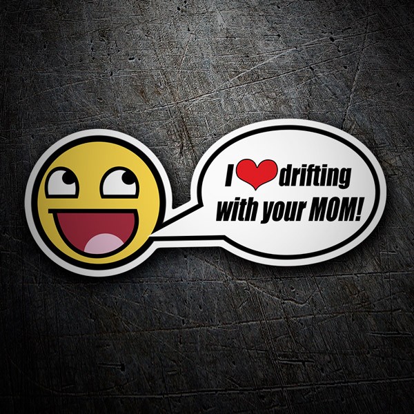 Car & Motorbike Stickers: Drifting with your mom