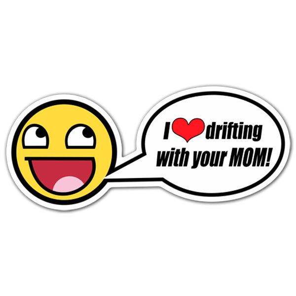 Car & Motorbike Stickers: Drifting with your mom