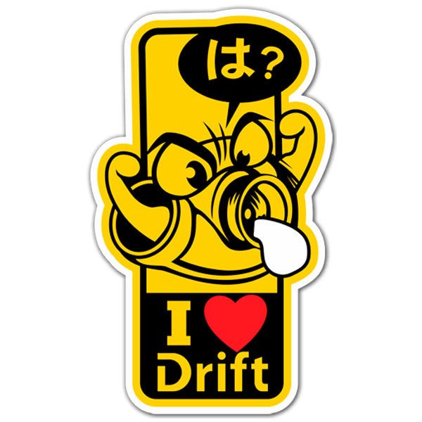 Car & Motorbike Stickers: I love Drift