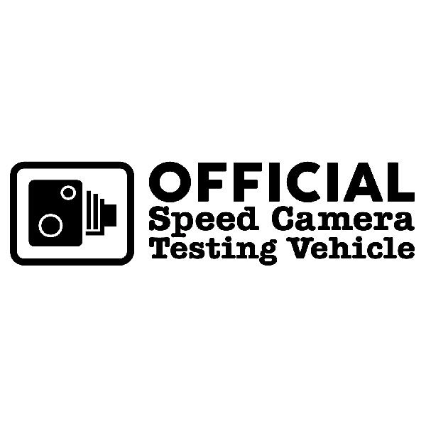 Car & Motorbike Stickers: Official Speed Camera Testing Vehicle with Icon