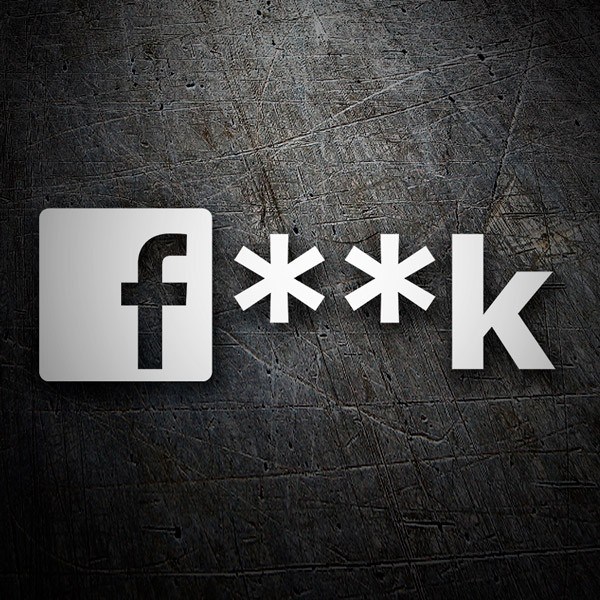 Car & Motorbike Stickers: Fuck or Facebook with Asterisks