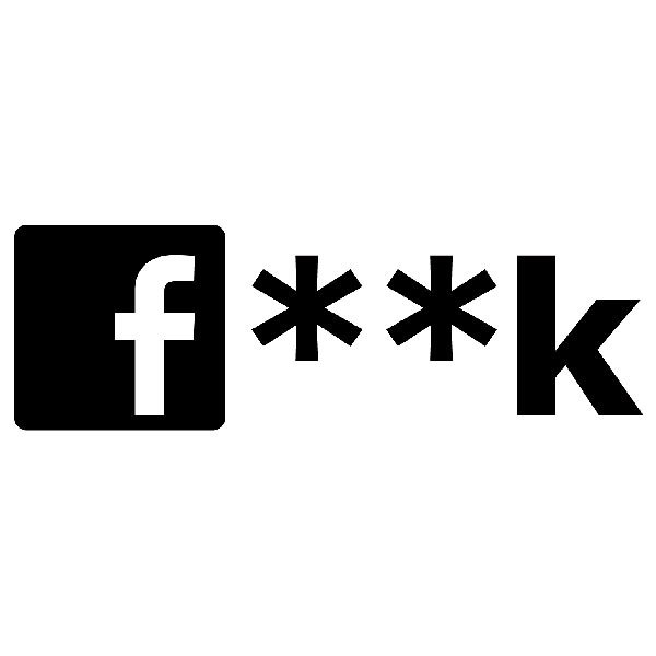 Car & Motorbike Stickers: Fuck or Facebook with Asterisks