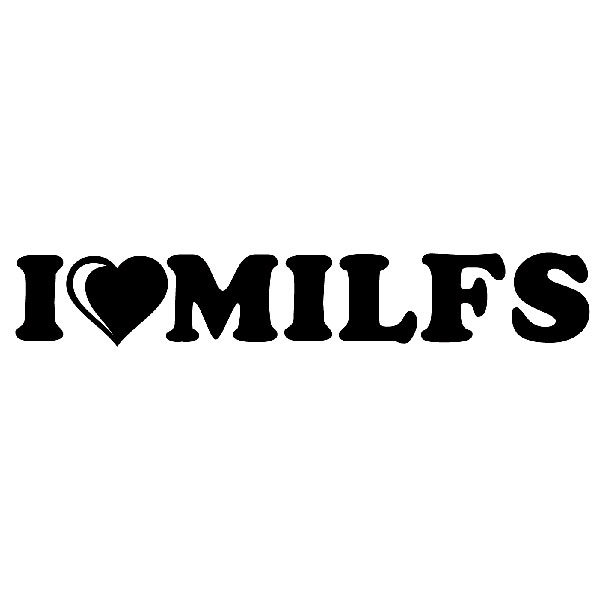 Car & Motorbike Stickers: I love milfs