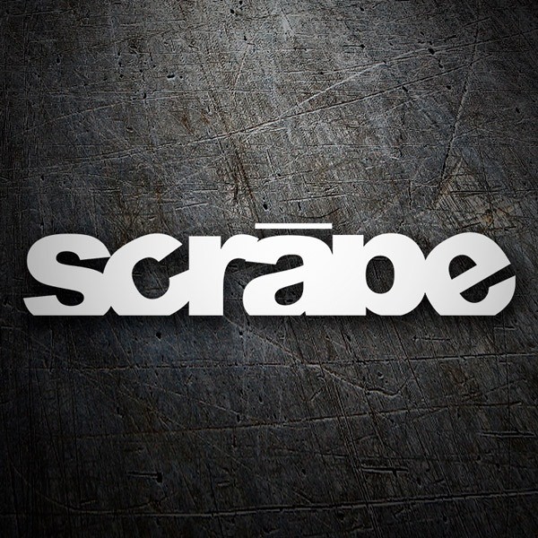 Car & Motorbike Stickers: Scrape with Horizontal Line