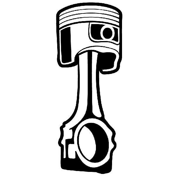 Car & Motorbike Stickers: Detailed Engine Piston
