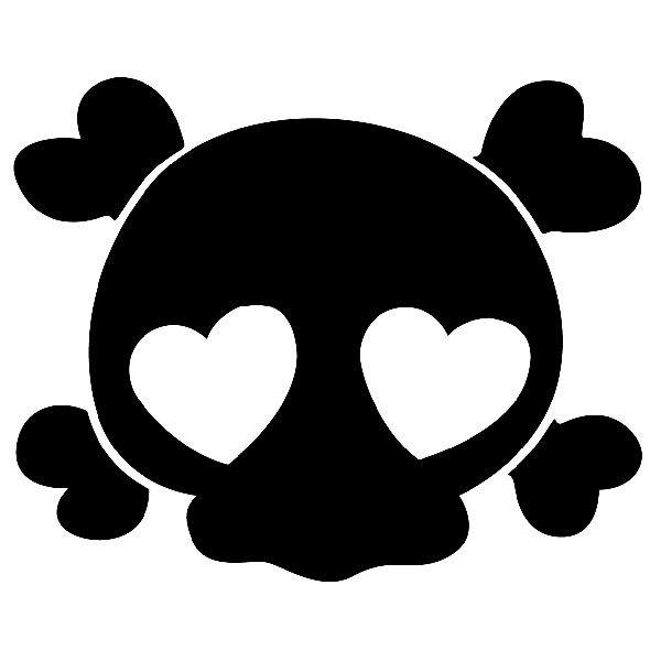 Car & Motorbike Stickers: Pirate skull in love