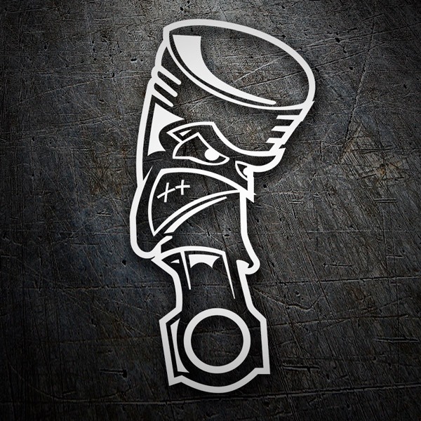 Car & Motorbike Stickers: Piston Cartoon