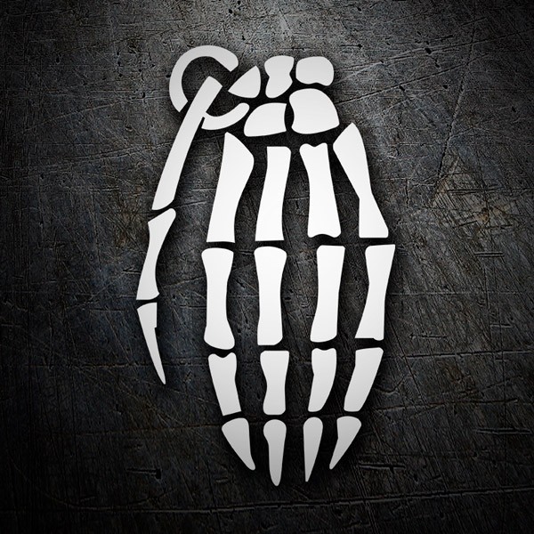 Car & Motorbike Stickers: Grenade Skeleton