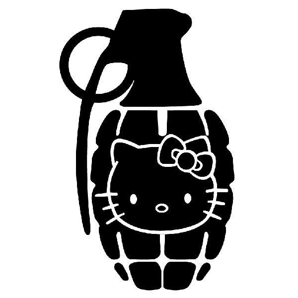 Car & Motorbike Stickers: Hello Kitty Grenade