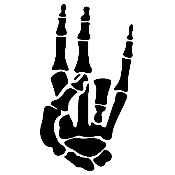 Car & Motorbike Stickers: Hand Shocker Skeleton