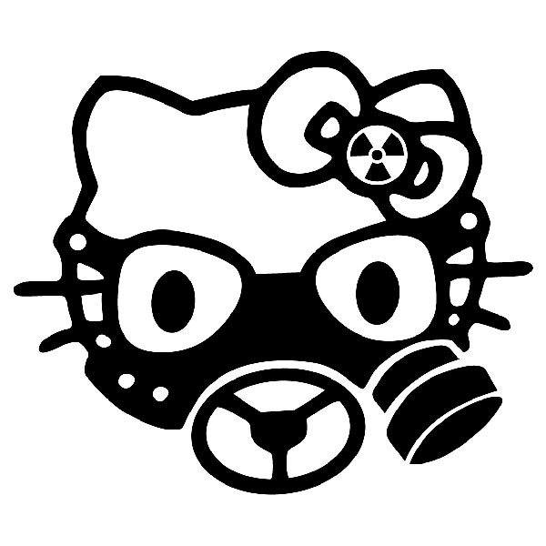Car & Motorbike Stickers: Hello Kitty gas mask