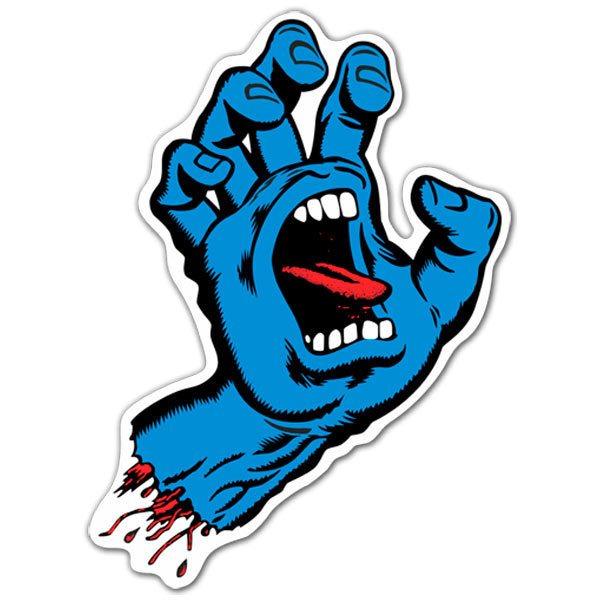 Car & Motorbike Stickers: Blue Screaming Hand