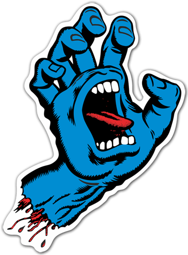 Car & Motorbike Stickers: Blue Screaming Hand