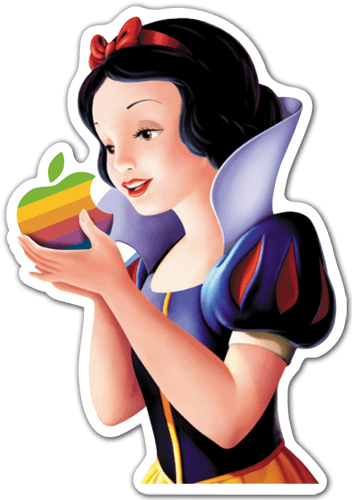 Car & Motorbike Stickers: Snow White Apple