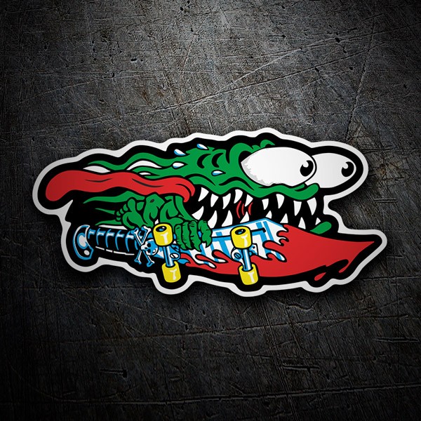 Car & Motorbike Stickers: Slasher Monster Skateboard Decal