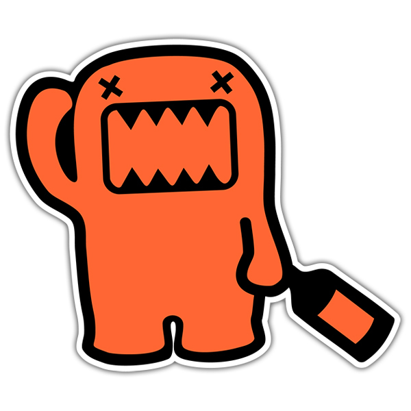 Car & Motorbike Stickers: Drunk Domo-Kun